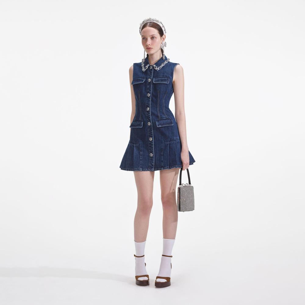 SP VIP PRICE Denim Sleeveless Mini Dress