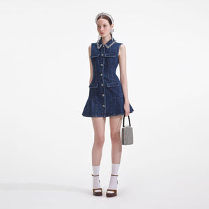 SP VIP PRICE Denim Sleeveless Mini Dress