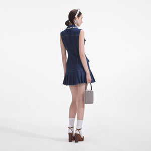 SP VIP PRICE Denim Sleeveless Mini Dress