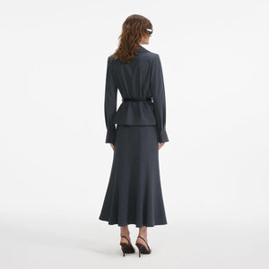 SP VIP PRICE Grey Twill Midi Dress