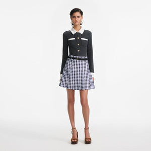 SP VIP PRICE Grey Contrast Collar Cardigan