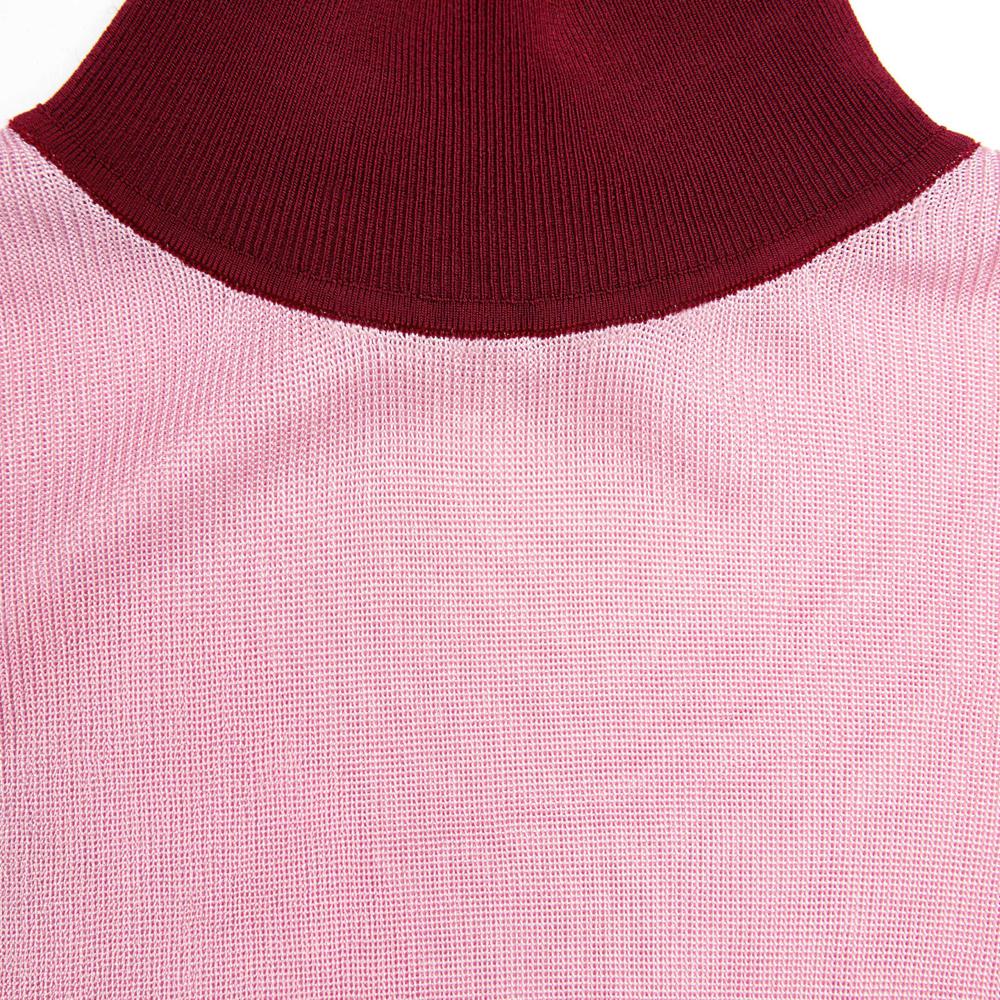 SP VIP PRICE Pink Viscose Knit Short Sleeve Top