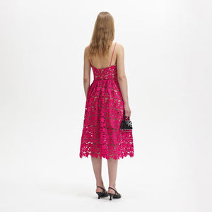 SELF PORTRAIT BLACK FRIDAY SALE Magenta Azaelea Midi Dress