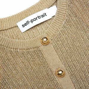 SP VIP PRICE Gold Lurex Knit Mini Dress