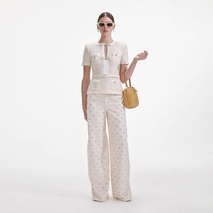 SP VIP PRICE Cream Sequin Knit Top