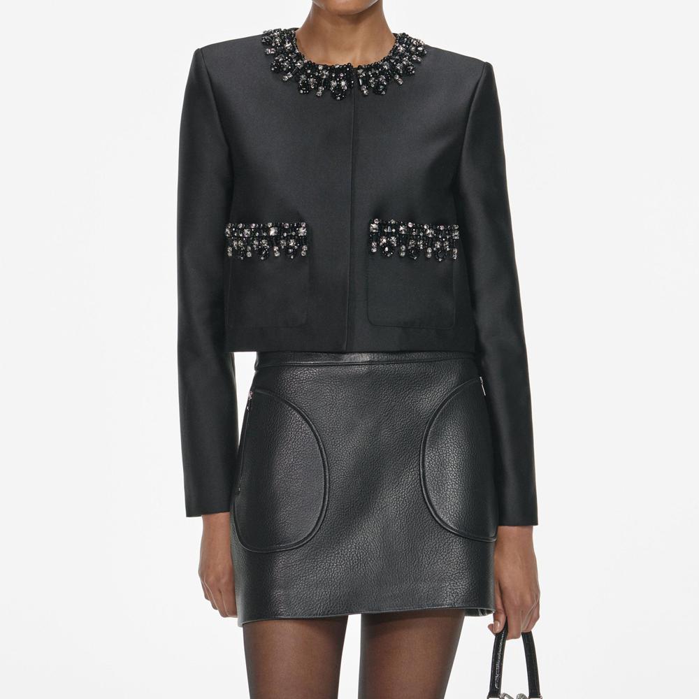 SP VIP PRICE Black Leather Mini Skirt