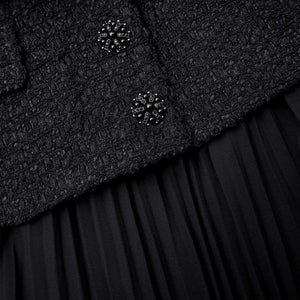 SELF PORTRAIT BLACK FRIDAY SALE Black Boucle Chiffon Midi Dress