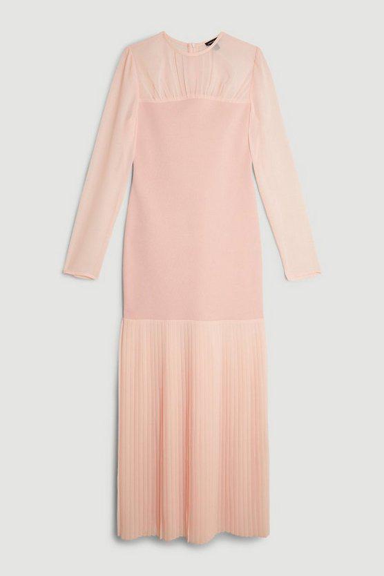 Karen Millen UK SALE Figure Form Woven Bandage Knit Mix Dress