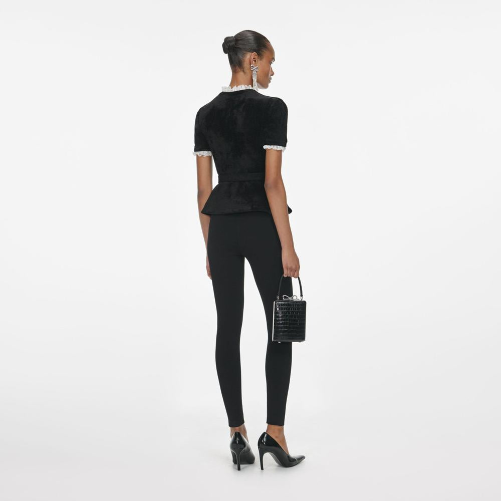SP VIP PRICE Black Chenille Knit Top
