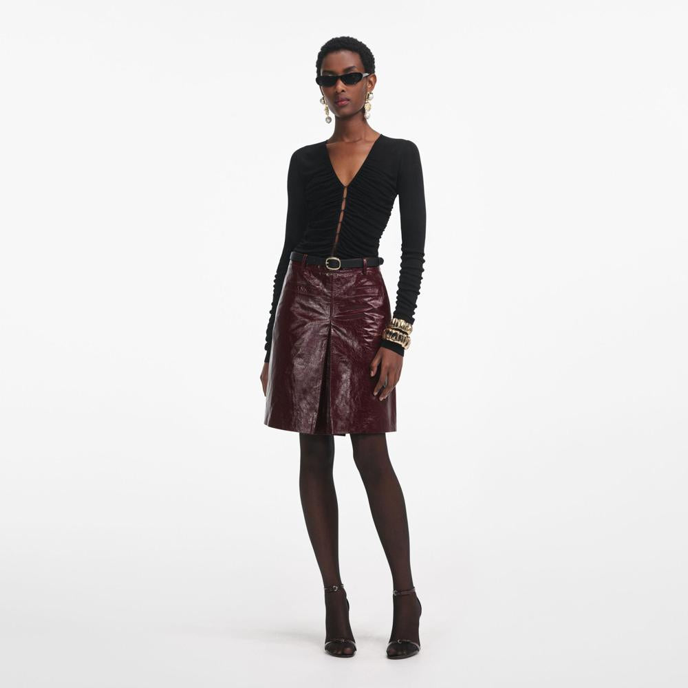 SP VIP PRICE Black Viscose Knit Top