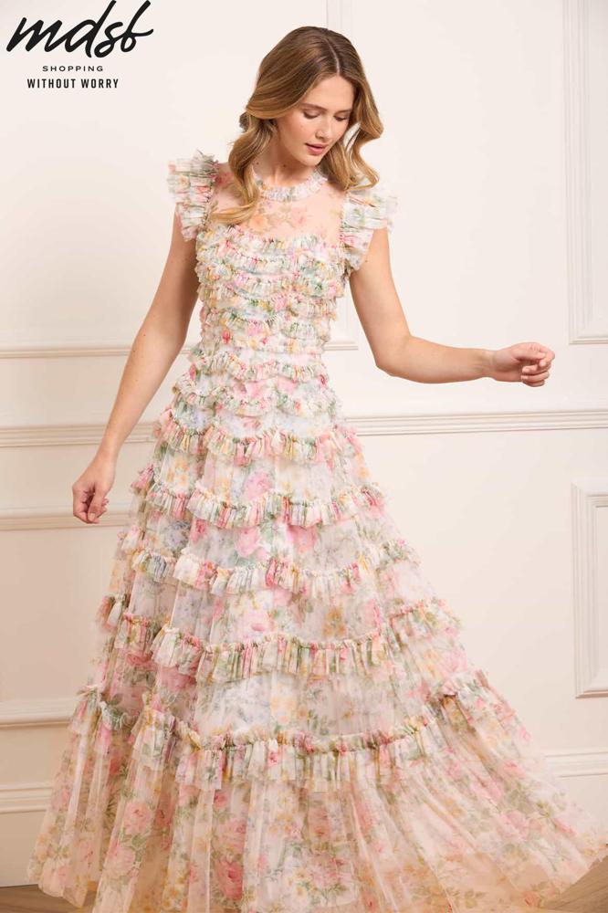 Needle & Thread PO and SALE Pompadour Garden Round Neck Gown