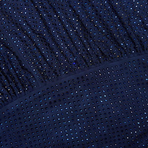 SP VIP PRICE Navy Rhinestone Mesh Cut Out Maxi Dress