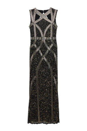 Karen Millen UK SALE Embellished And Beaded Woven Maxi Dress