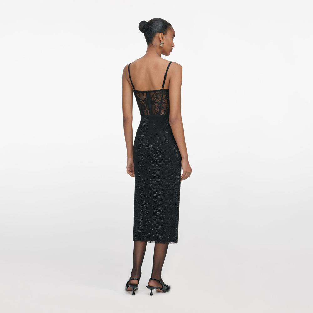 SP VIP PRICE Black Lace Strappy Top
