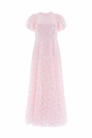 Needle & Thread CYBER SALE Deco Dot Gloss Ankle Gown - pink