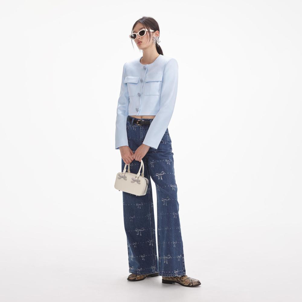 SELF PORTRAIT SS24 Bow Print Jeans