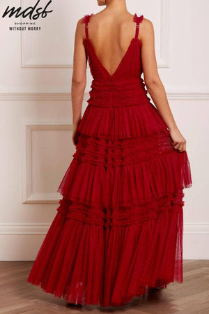 Needle & Thread CHRISTMAS SALE Candice Gown - red