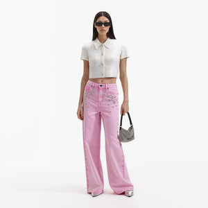 SELF PORTRAIT BLACK FRIDAY SALE Pink Embellished Jeans