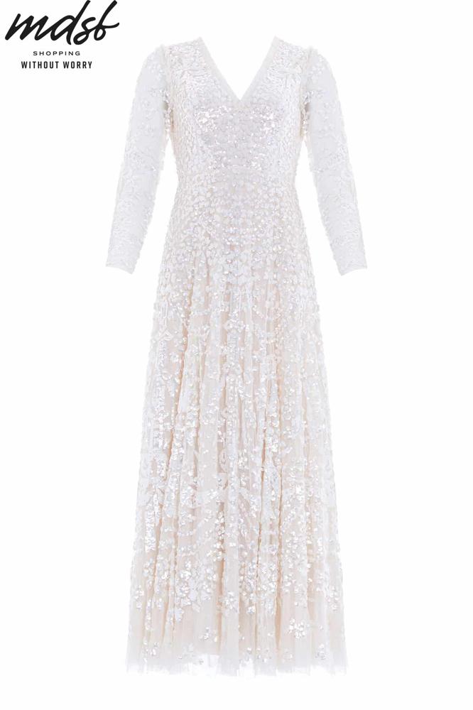 Needle & Thread CHRISTMAS SALE Chandelier Gloss Gown - champagne