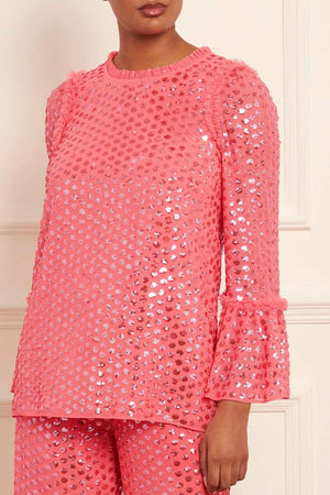 Needle & Thread CYBER SALE Raindrop Gloss Tunic - pink