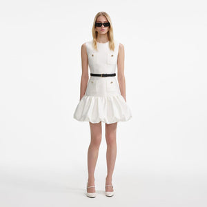 SP VIP PRICE Cream Taffeta Mini Dress