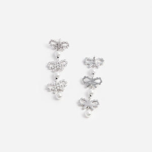 SP VIP PRICE Micro Bow Pearl Tiered Earrings