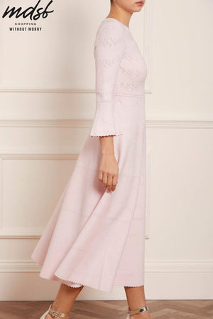 Needle & Thread CHRISTMAS SALE Pretty Pointelle Knit Ankle Gown - pink