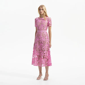 SELF PORTRAIT BLACK FRIDAY SALE Pink Lace Midi Dress