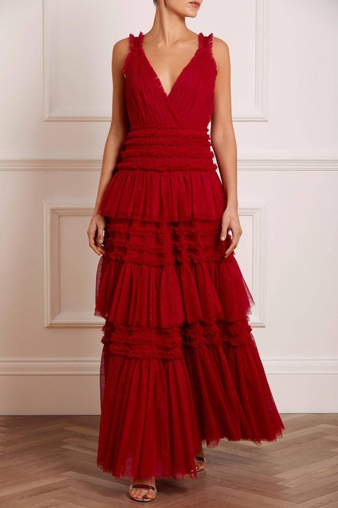 Needle & Thread CYBER SALE Candice Gown - red