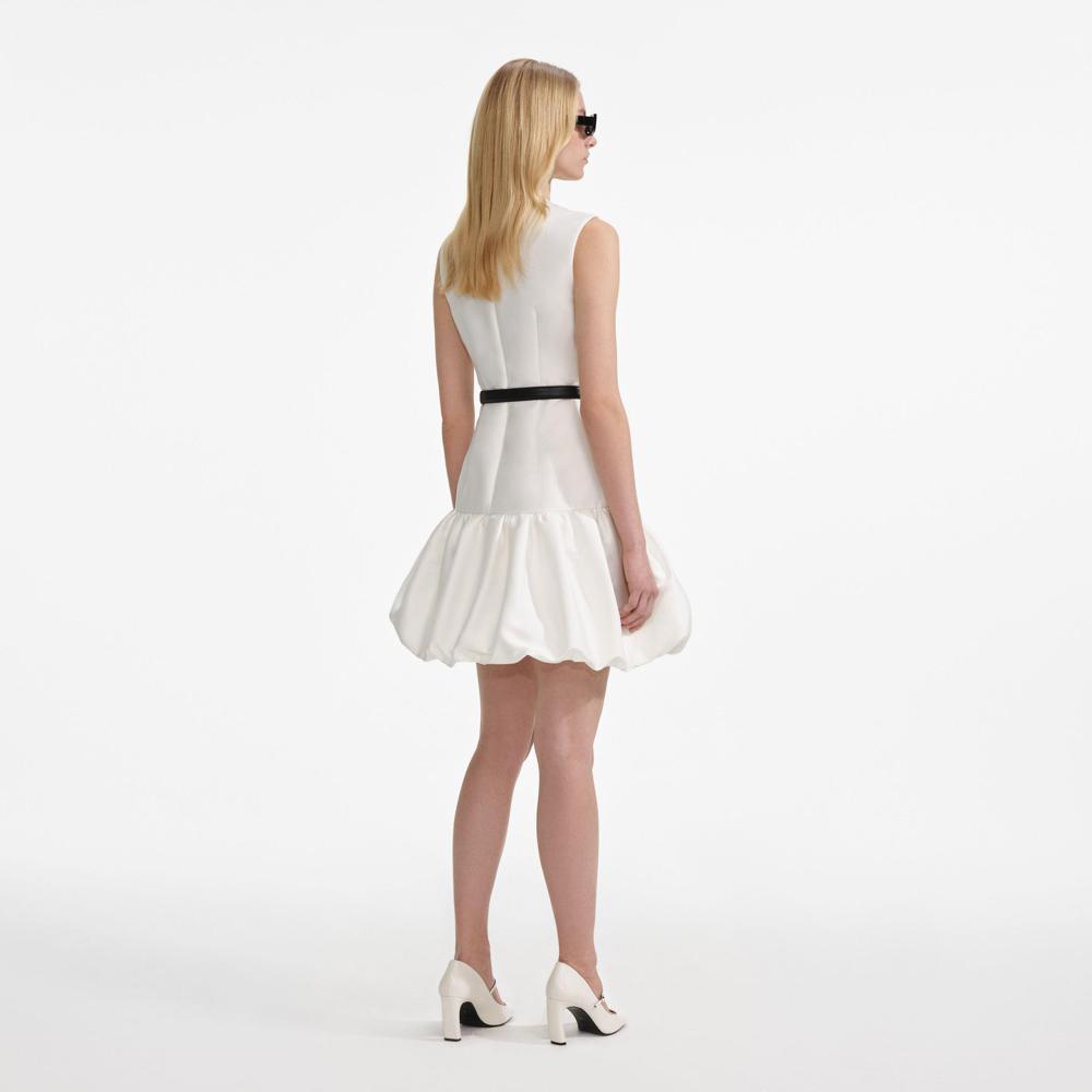 SP VIP PRICE Cream Taffeta Mini Dress