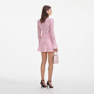 SP VIP PRICE Pink Bow Crochet Cardigan