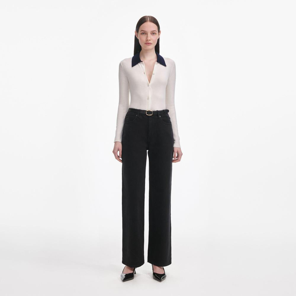 SP VIP PRICE Black Straight Leg Jeans