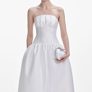 SELF PORTRAIT SS25 VIP PRICE White Taffeta Maxi Dress