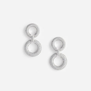 SP VIP PRICE Crystal Link Two Tiered Earrings