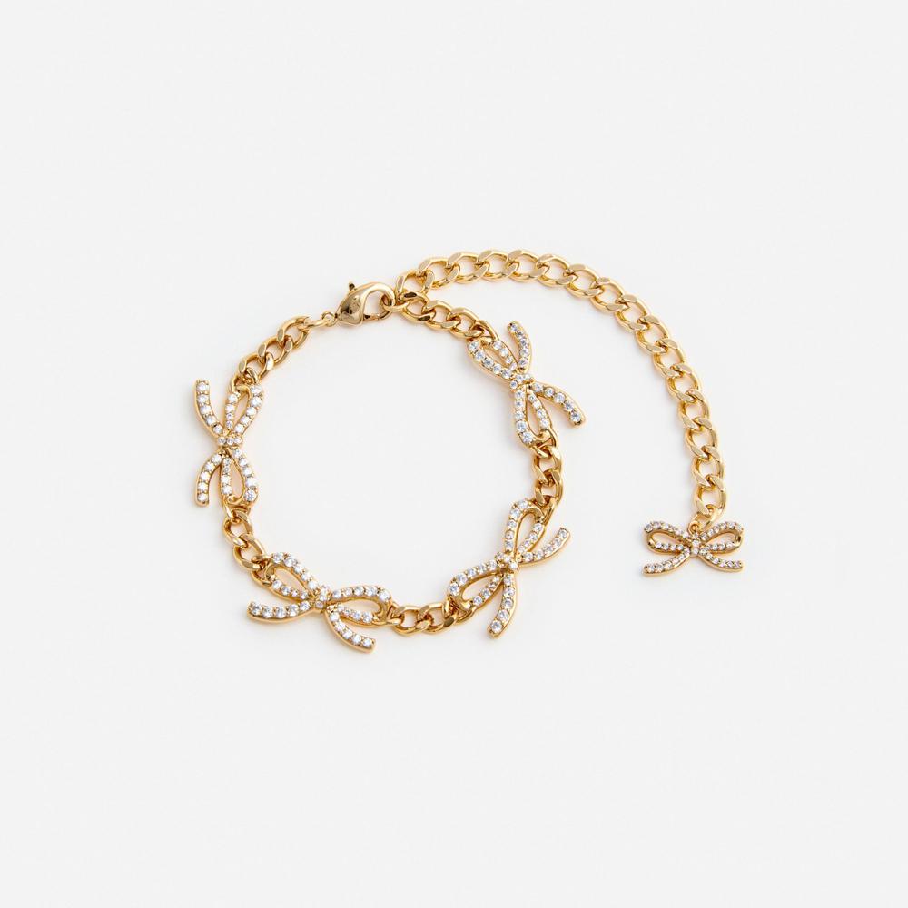 SP VIP PRICE Gold Crystal Bow Bracelet