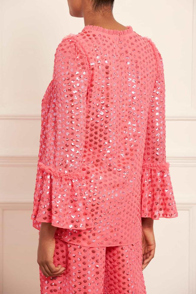 Needle & Thread CYBER SALE Raindrop Gloss Tunic - pink