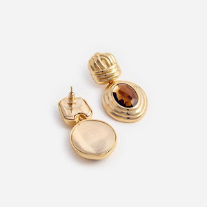 SP VIP PRICE Gold Knot Tiered Amber Earrings