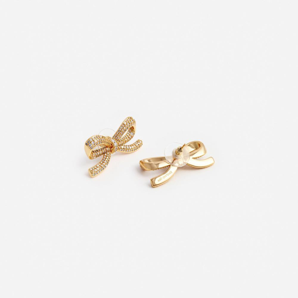 SP VIP PRICE Gold Crystal Bow Earrings