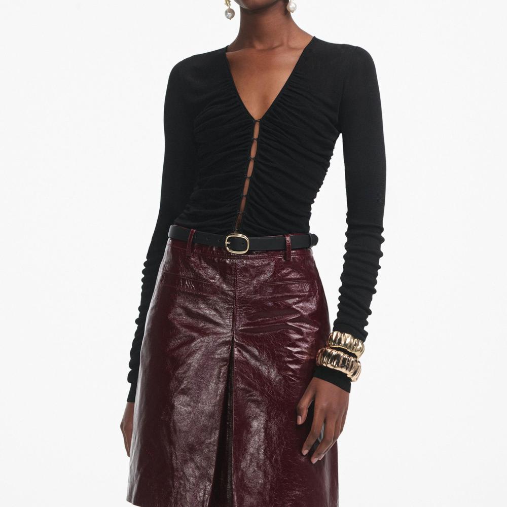 SP VIP PRICE Black Viscose Knit Top