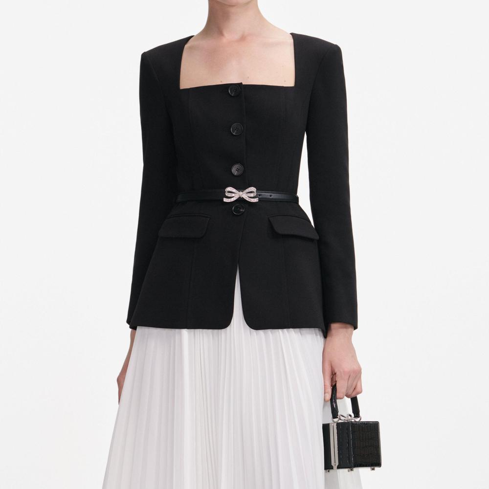 SP VIP PRICE Black Long Sleeve Contrast Chiffon Midi Dress