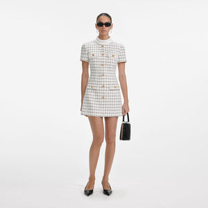 SP VIP PRICE Check Boucle Mini Dress