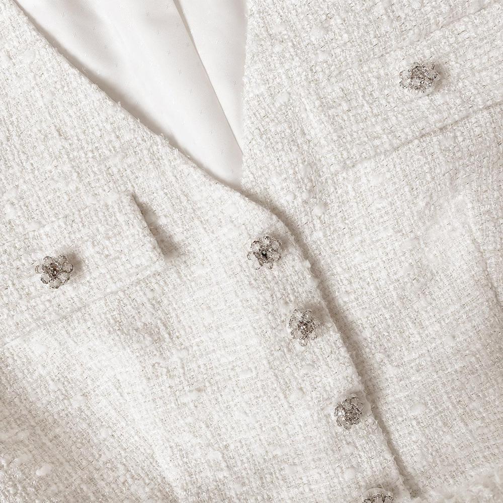 SELF PORTRAIT BLACK FRIDAY SALE Cream Boucle Tailored Jacket