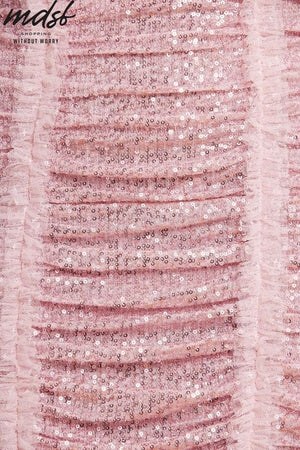 Needle & Thread CHRISTMAS SALE Sunbeam Rouched Off-Shoulder Ballerina Dress - pink