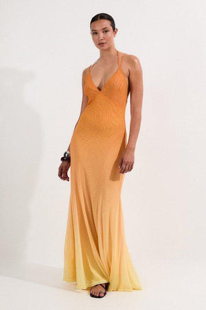 Karen Millen UK SALE Ombre Mesh Strappy Beach Dress