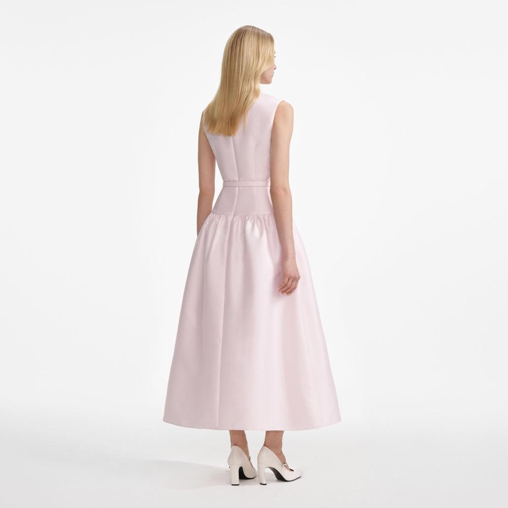 SP VIP PRICE Pink Taffeta Midi Dress
