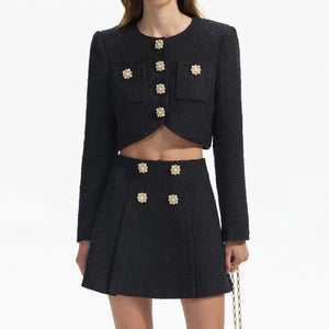 SELF PORTRAIT BLACK FRIDAY SALE Black Boucle Jacket