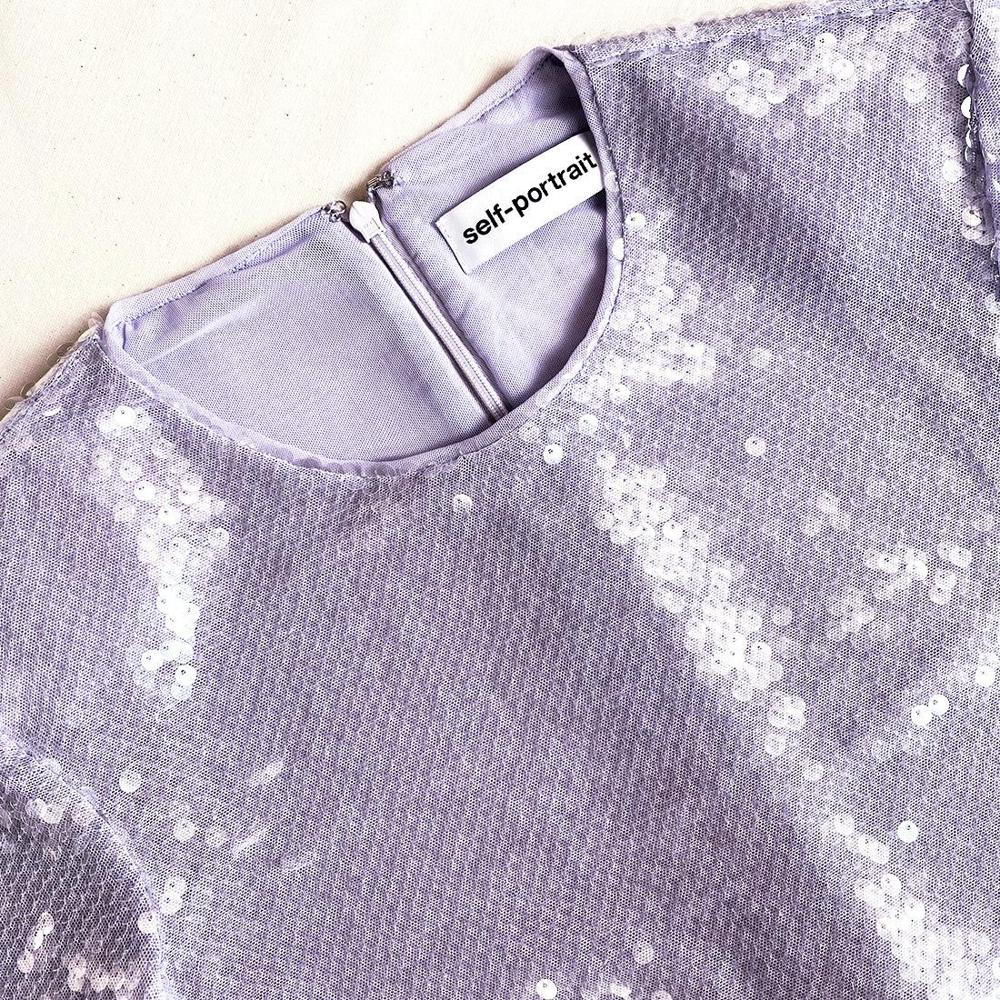 SELF PORTRAIT BLACK FRIDAY SALE Lilac Sequin Top