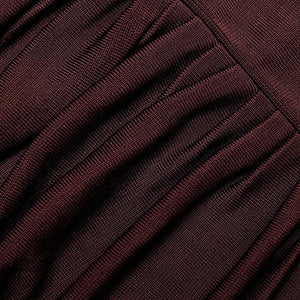 SP VIP PRICE Brown Draped Knit Midi Dress
