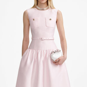 SP VIP PRICE Pink Taffeta Midi Dress