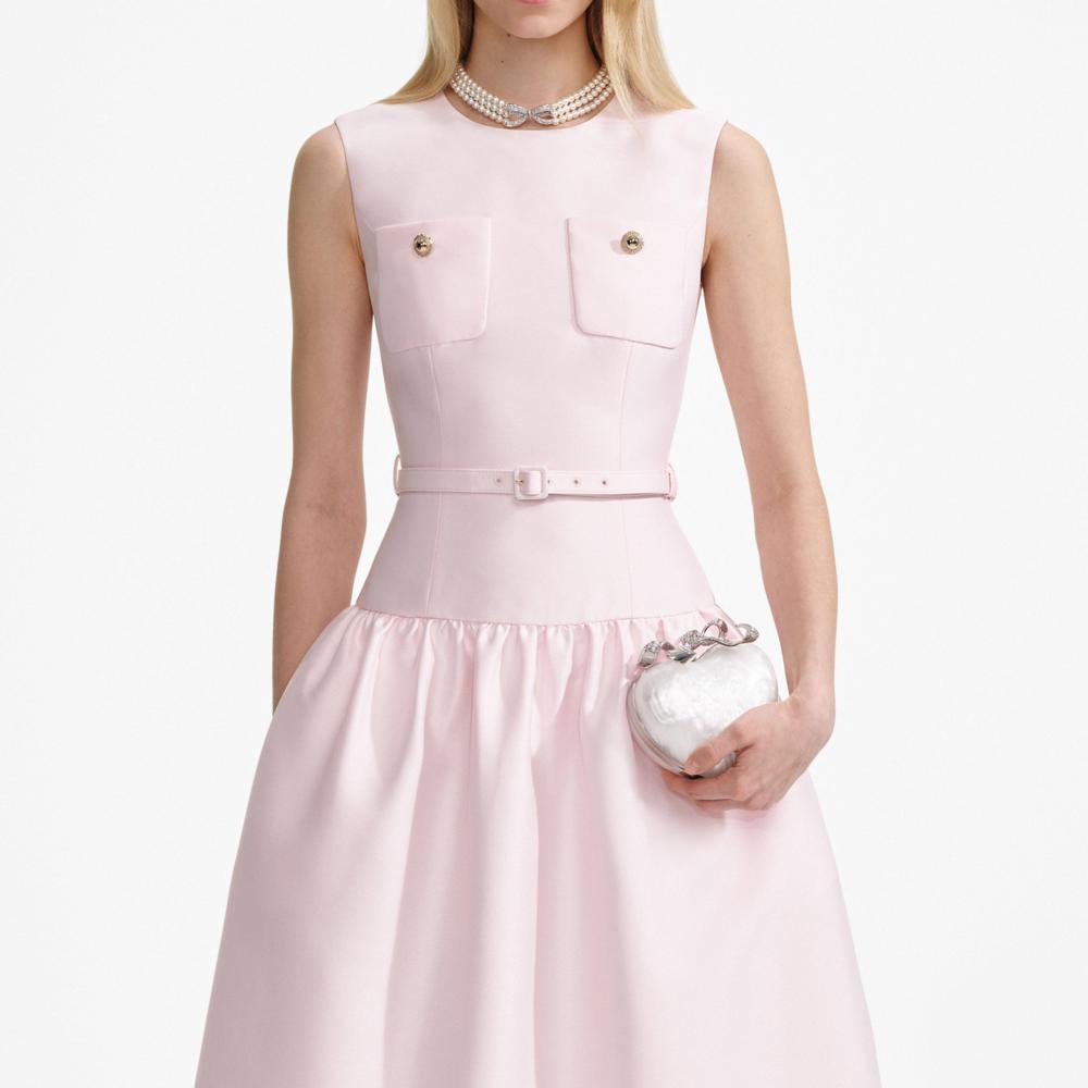 SP VIP PRICE Pink Taffeta Midi Dress